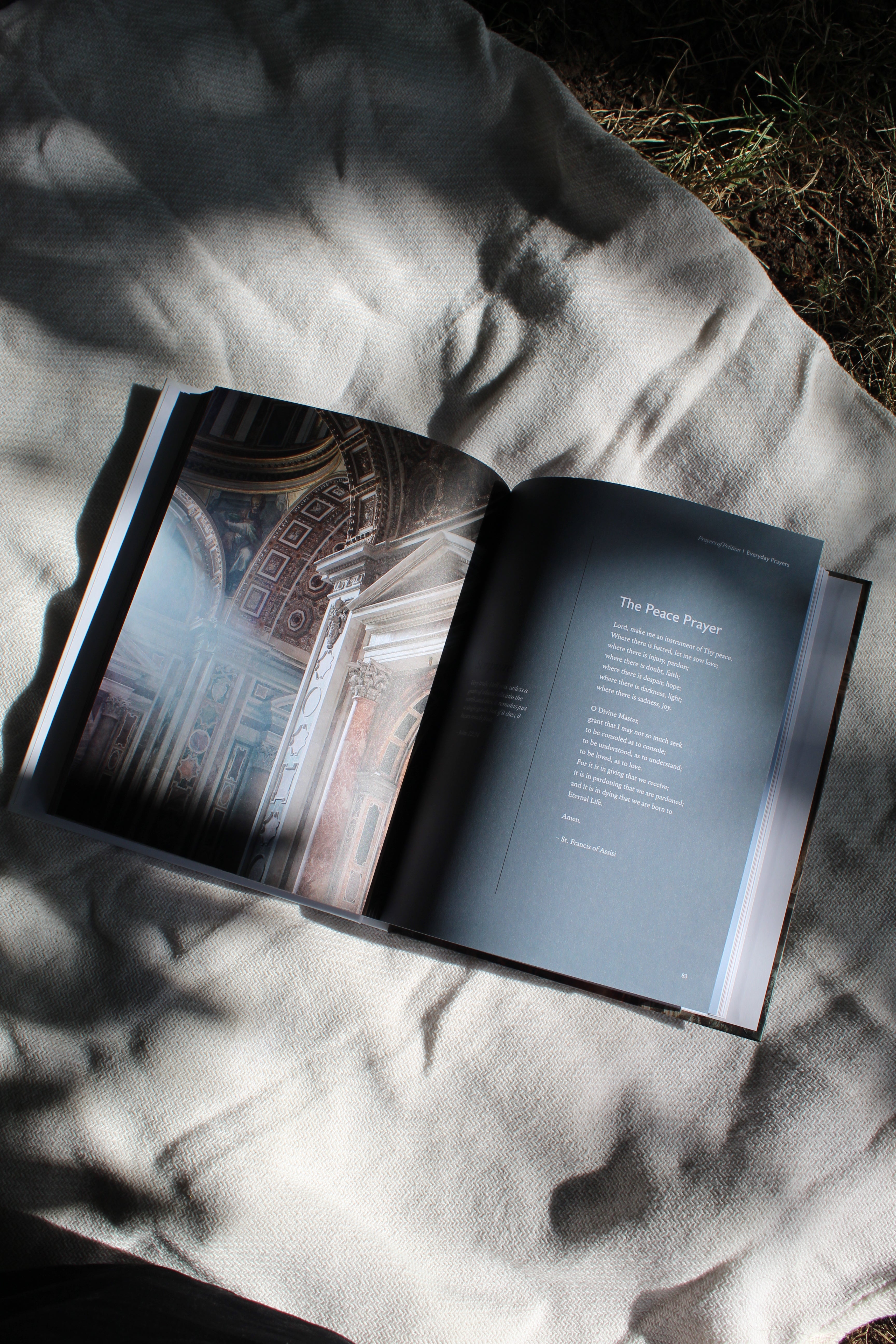Catholic prayer book in a beautiful setting