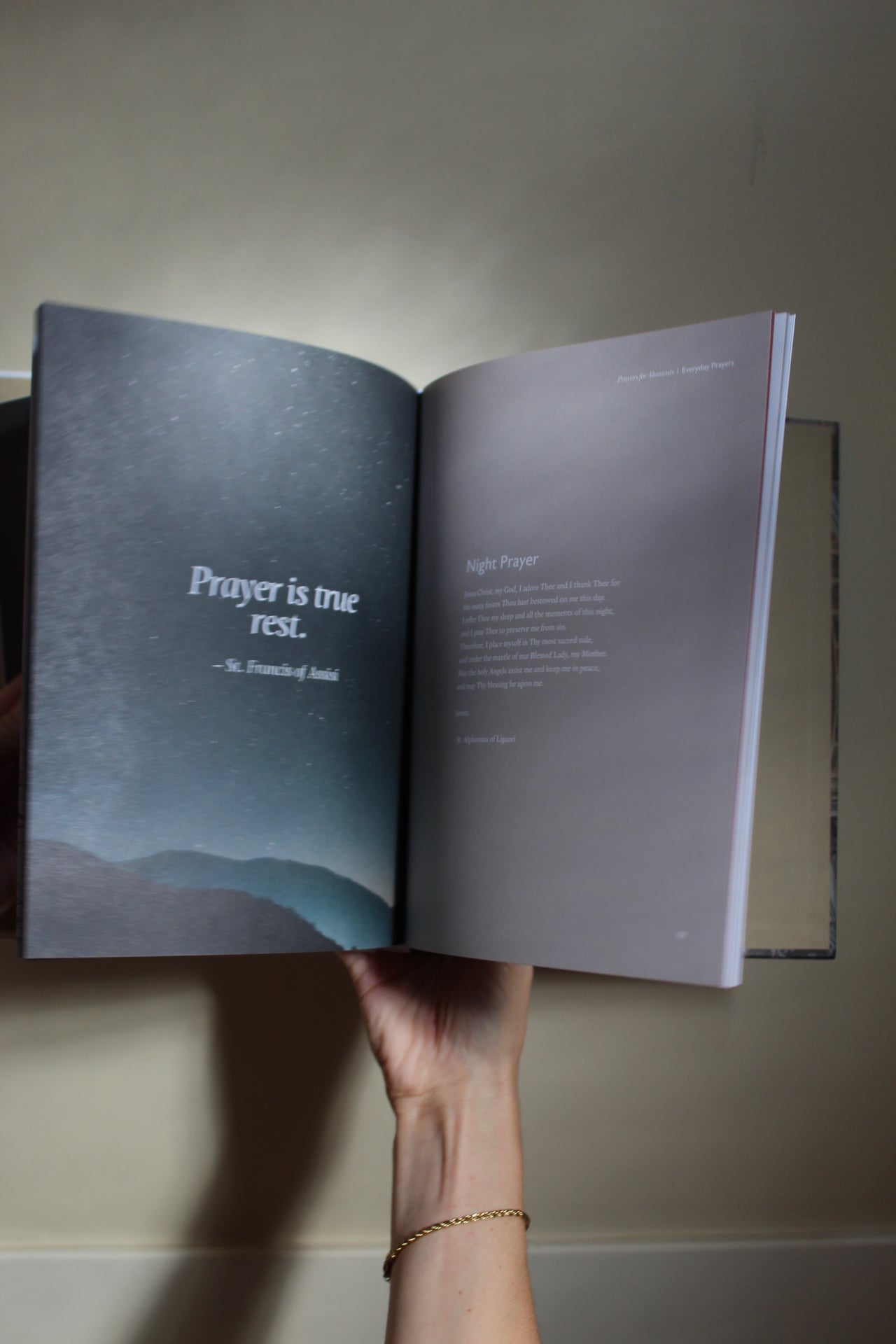 pages from a Catholic devotional book with essential prayers and insights for daily prayer and formation